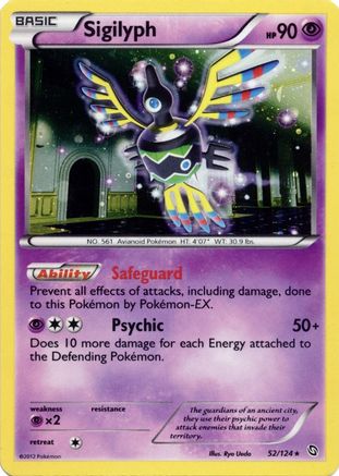 Sigilyph - 52/124 (Cosmos Holo)/124  - Holofoil Blister Exclusives - Promo