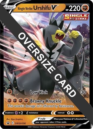 Single Strike Urshifu V - SWSH106  - Holofoil Jumbo Cards - Promo