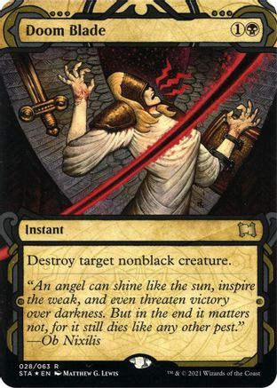 Doom Blade (Foil Etched) [Strixhaven: School of Mages Mystical Archive]