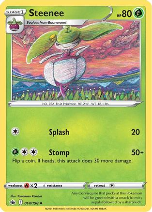 Steenee 014  - Reverse Holofoil SWSH06 Chilling Reign - Uncommon