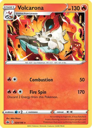 Volcarona 024  SWSH06 Chilling Reign - Rare