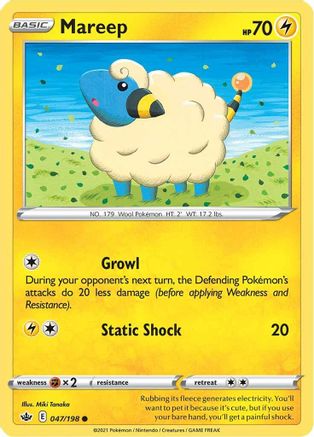 Mareep 047  SWSH06 Chilling Reign - Common