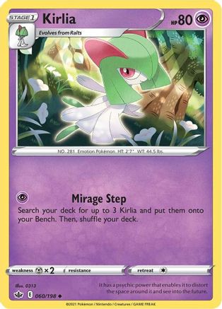 Kirlia 060  SWSH06 Chilling Reign - Uncommon