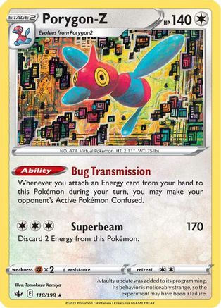 Porygon-Z 118  - Holofoil SWSH06 Chilling Reign - Holo Rare