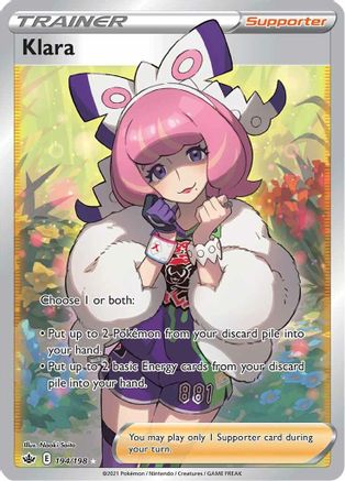 Klara (Full Art) 194  - Holofoil SWSH06 Chilling Reign - Ultra Rare