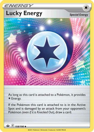 Lucky Energy 158  - Reverse Holofoil SWSH06 Chilling Reign - Uncommon