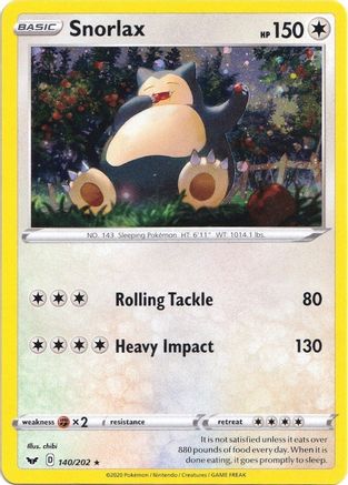 Snorlax 140/202  - Holofoil Blister Exclusives - Promo