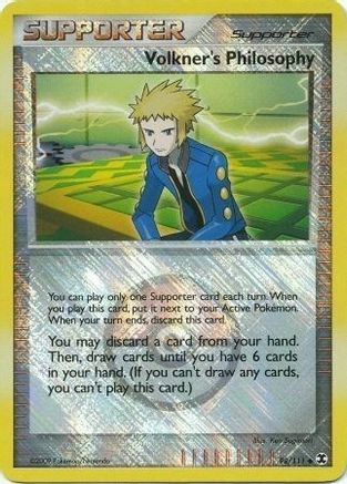 Volkner's Philosophy - 98/111 (Player Reward)/111  - Reverse Holofoil League & Championship Cards - Promo