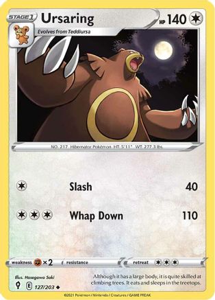 Ursaring 127  - Reverse Holofoil SWSH07 Evolving Skies - Uncommon