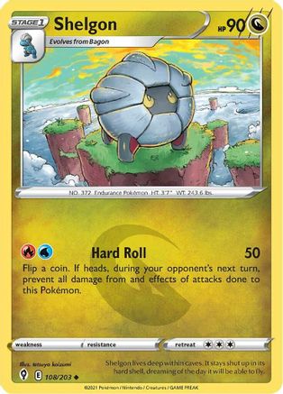Shelgon 108  SWSH07 Evolving Skies - Uncommon
