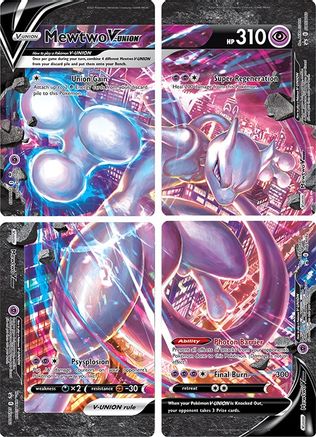 Mewtwo V-UNION [Set of 4]  - Holofoil SWSH Sword & Shield Promo Cards - Promo