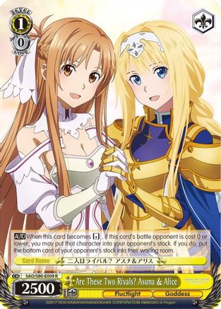 Are These Two Rivals? Asuna & Alice (SAO/S80-E009 R) - Sword Art Online -Alicization- Vol.2