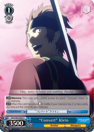"Convert" Klein (SAO/S80-E093 C) - Sword Art Online -Alicization- Vol.2
