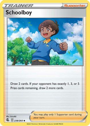 Schoolboy 238  - Reverse Holofoil SWSH08 Fusion Strike - Uncommon