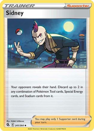 Sidney 241  - Reverse Holofoil SWSH08 Fusion Strike - Uncommon