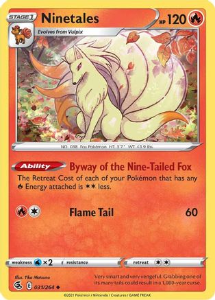 Ninetales (31) 031  SWSH08 Fusion Strike - Uncommon