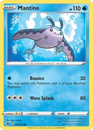 Mantine 061  SWSH08 Fusion Strike - Common