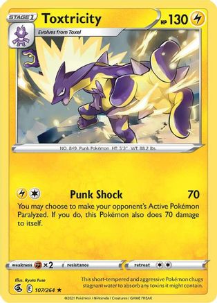 Toxtricity (107) 107  - Holofoil SWSH08 Fusion Strike - Holo Rare
