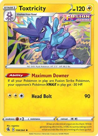 Toxtricity (108) 108  - Holofoil SWSH08 Fusion Strike - Holo Rare