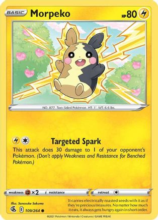 Morpeko (109) 109  - Reverse Holofoil SWSH08 Fusion Strike - Common