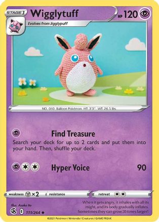Wigglytuff 111  SWSH08 Fusion Strike - Uncommon