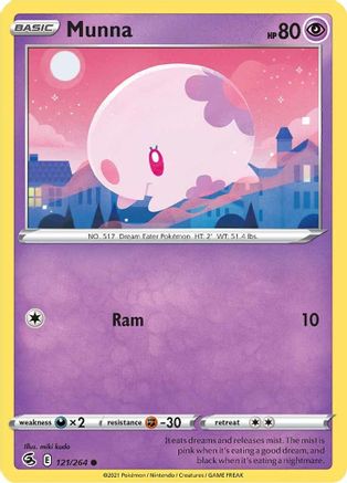 Munna 121  SWSH08 Fusion Strike - Common