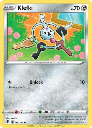 Klefki 186  SWSH08 Fusion Strike - Common