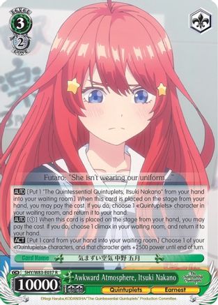 Awkward Atmosphere, Itsuki Nakano (5HY/W83-E037 R) - The Quintessential Quintuplets