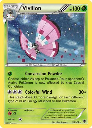 Vivillon - 17/146 (Cosmos Holo)/146  - Holofoil Blister Exclusives - Promo