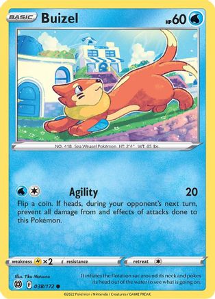 Buizel 038  SWSH09 Brilliant Stars - Common