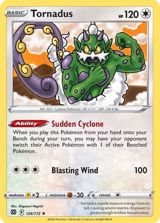 Tornadus 126  SWSH09 Brilliant Stars - Rare