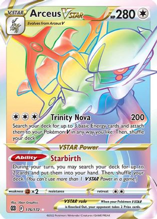 Arceus VSTAR (Secret) (176) 176  - Holofoil SWSH09 Brilliant Stars - Secret Rare