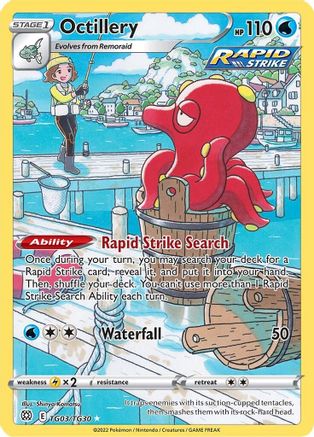 Octillery TG03  - Holofoil SWSH09 Brilliant Stars Trainer Gallery - Ultra Rare