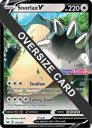 Snorlax V - 141/202/202  - Holofoil Jumbo Cards - Promo