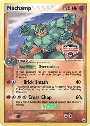 Machamp - 9/101 (National Championships) [Staff]/101  League & Championship Cards - Promo