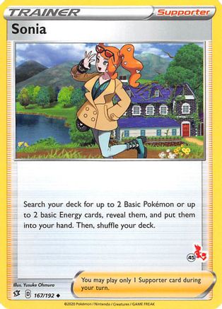 Sonia - 167/192 (#45 Cinderace Stamped)/192  Battle Academy 2022 - Promo