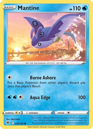 Mantine 034  - Reverse Holofoil SWSH10 Astral Radiance - Common