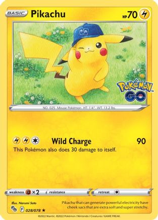 Pikachu (28) 028  - Reverse Holofoil Pokemon GO - Holo Rare