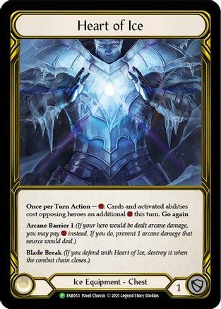 Heart of Ice (Golden) - FAB053 (FAB053) - Flesh and Blood: Promo Cards Cold Foil
