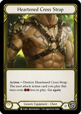 Heartened Cross Strap (Golden) - FAB063 (FAB063) - Flesh and Blood: Promo Cards Cold Foil