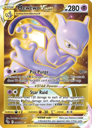 Mewtwo VSTAR (86) (Secret) 086  - Holofoil Pokemon GO - Secret Rare
