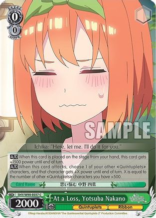 At a Loss, Yotsuba Nakano (5HY/W90-E037 C) - The Quintessential Quintuplets 2