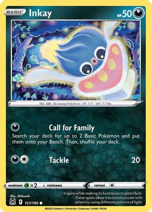 Inkay (121) 121  - Reverse Holofoil SWSH11 Lost Origin - Common