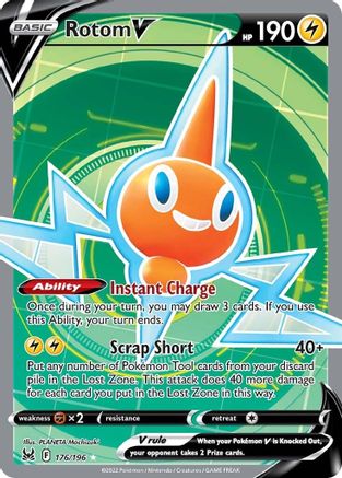 Rotom V (Full Art) 176  - Holofoil SWSH11 Lost Origin - Ultra Rare