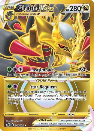Giratina VSTAR (212) (Secret) 212  - Holofoil SWSH11 Lost Origin - Secret Rare