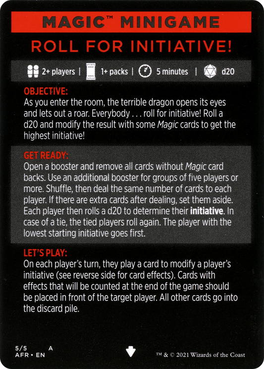 Roll for Initiative // Roll for Initiative (cont'd) (MAFR-005) - Adventures in the Forgotten Realms Minigames Foil