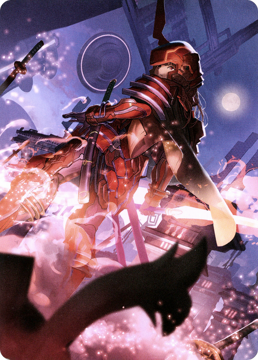 Peerless Samurai // Peerless Samurai (ANEO-063) - Neon Dynasty Art Series (Borderless) Foil