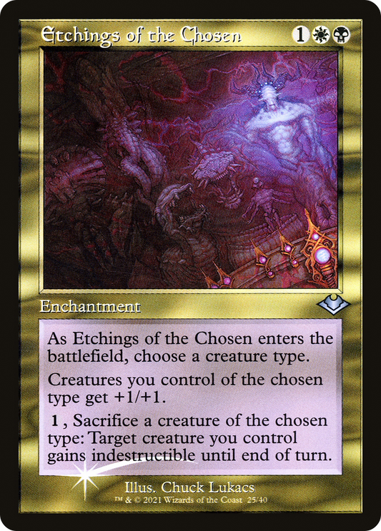 Etchings of the Chosen (MH1-025) - Modern Horizons 1 Timeshifts Etched Foil