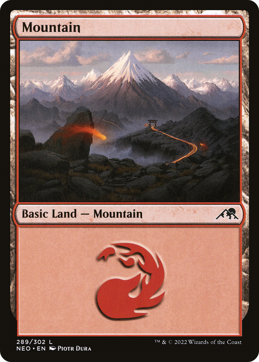 Mountain (289) (NEO-289) - Kamigawa: Neon Dynasty Foil