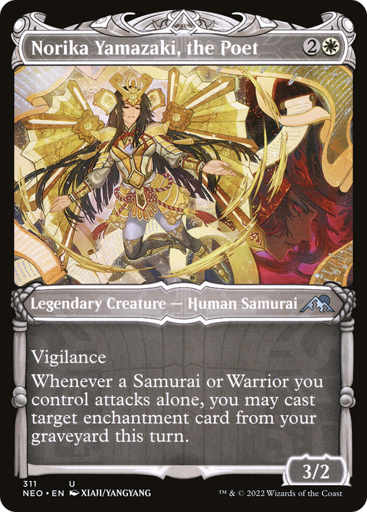 Norika Yamazaki, the Poet (Showcase) (NEO-311) - Kamigawa: Neon Dynasty: (Showcase) Foil